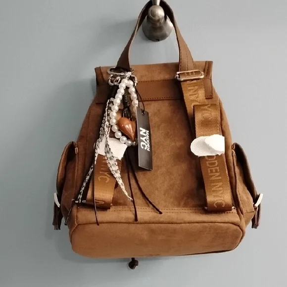 NWT Steve Madden Suede Backpack in Chestnut Brown 😍 - Picture 3 of 5